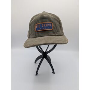 Big Grove Brewery Men's Ballcap Corduroy Green Patch Hat Snapback